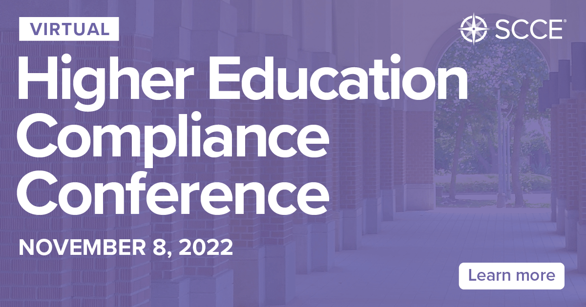 2022 Virtual Higher Education Compliance Conference Overview SCCE