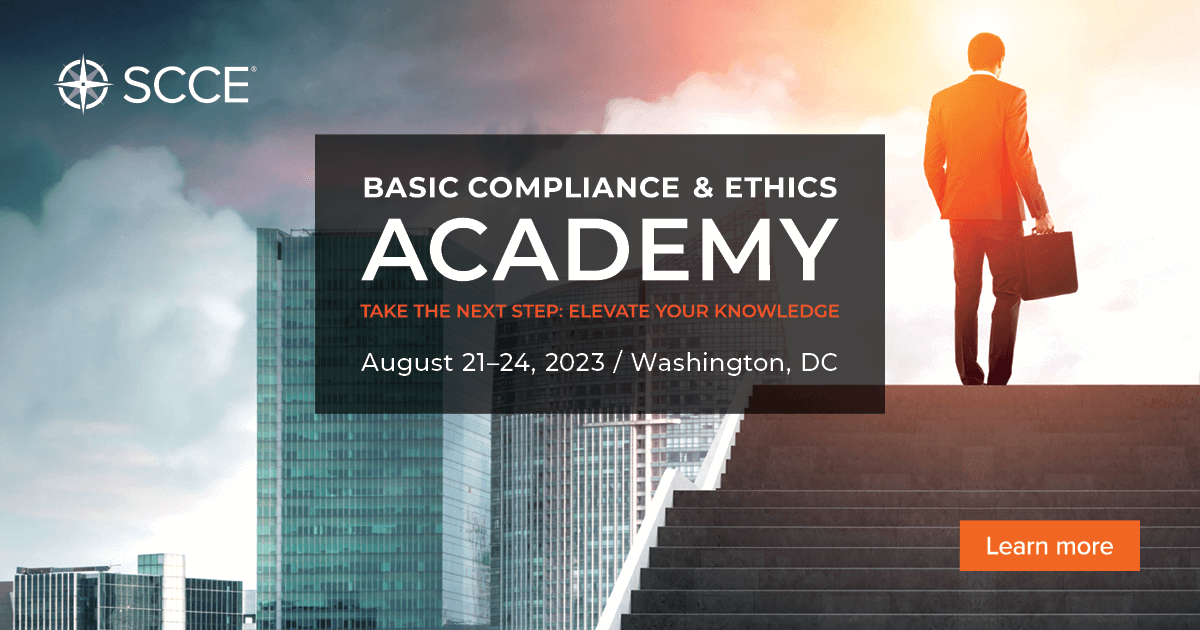 2023 Washington DC Basic Compliance & Ethics Academy Overview SCCE