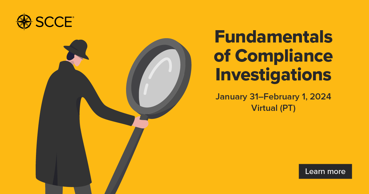 2024 January Fundamentals of Compliance Investigations HCCA Official Site