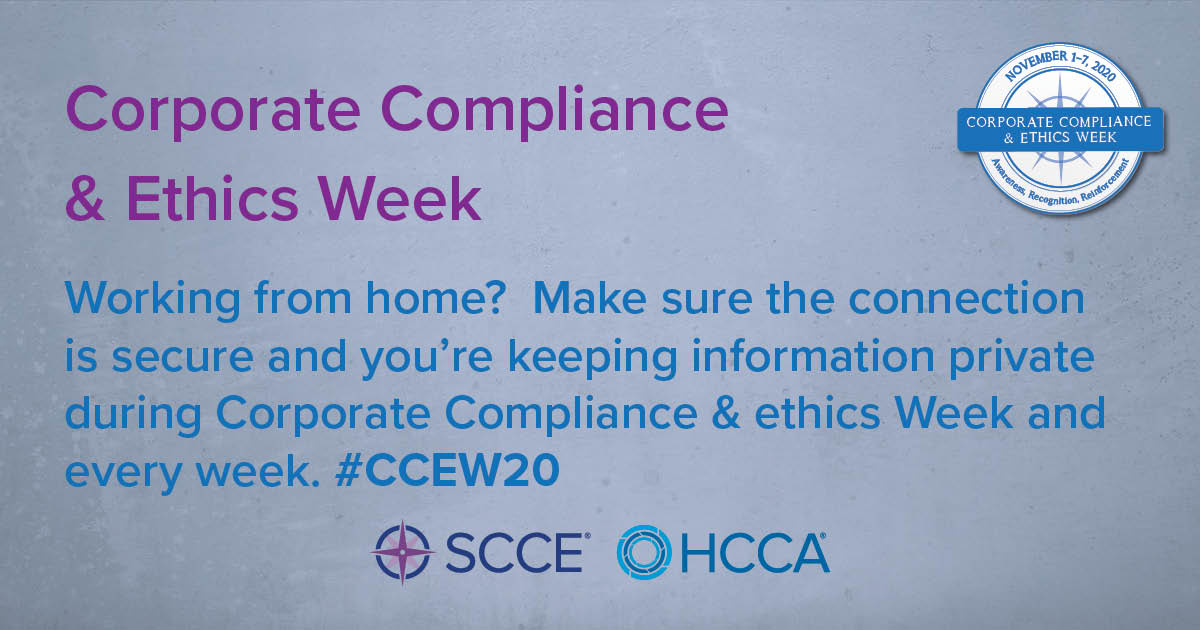 Corporate Compliance & Ethics Week SCCE Official Site
