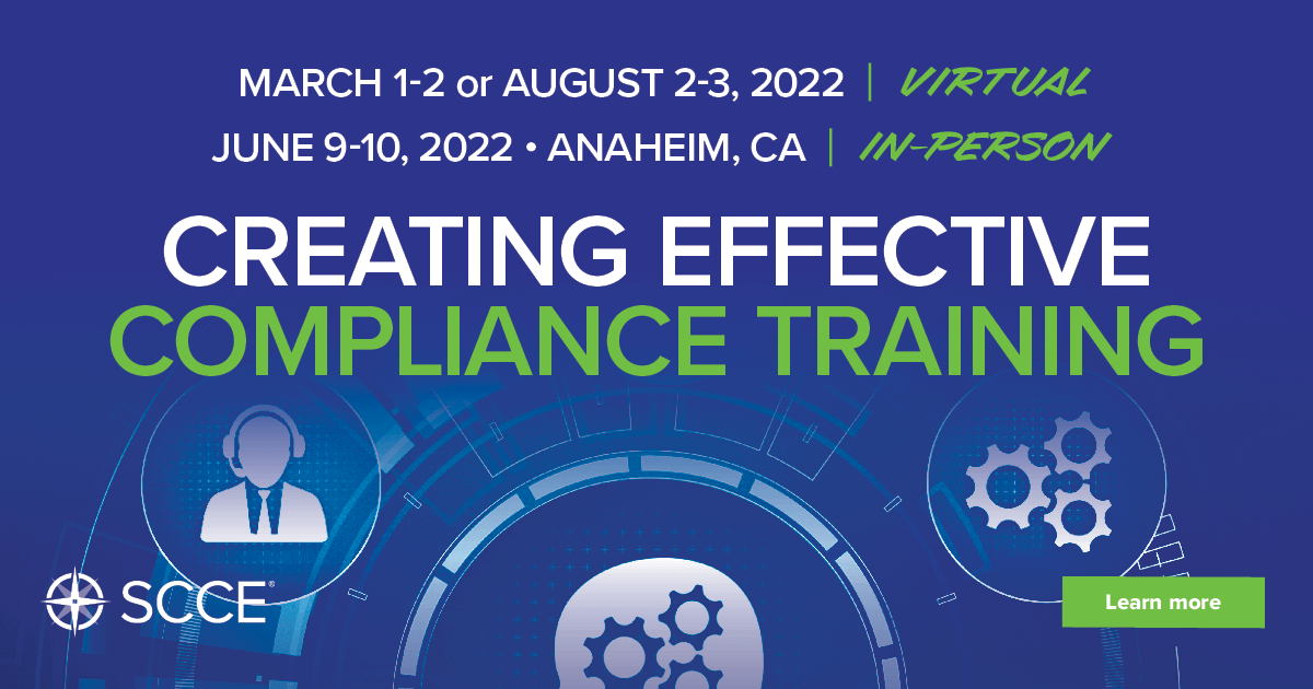 2023 Creating Effective Compliance Training SCCE Official Site