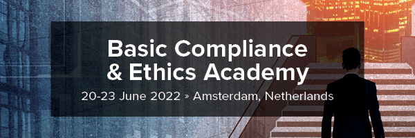 Basic Compliance & Ethics Academy | 20-23 June 2022 » Amsterdam, Netherlands