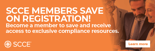 SCCE MEMBERS SAVE ON REGISTRATION! | Become a member to save and receive access to exclusive compliance resources. | Learn more