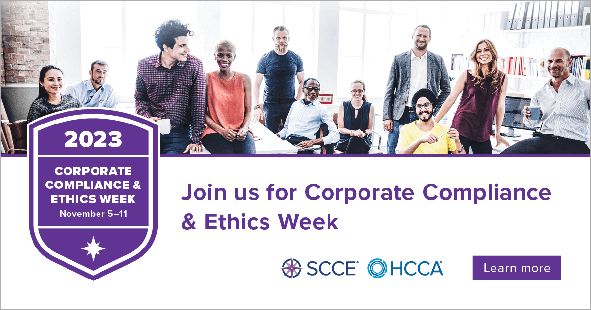 Corporate Compliance & Ethics Week HCCA Official Site