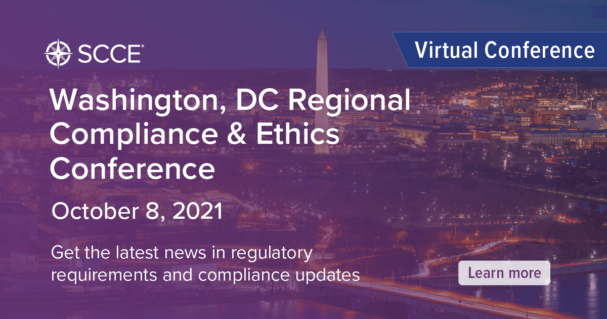 2021 Washington DC Regional Compliance & Ethics Conference SCCE