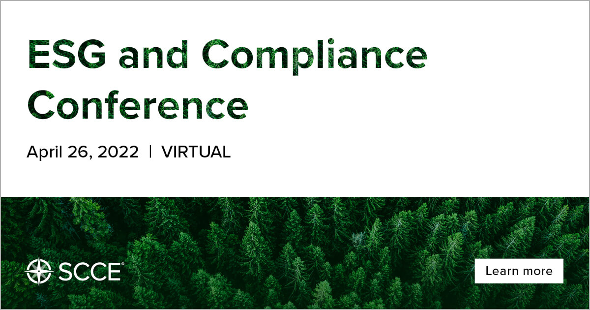 2022 April ESG and Compliance Conference Overview SCCE Official Site